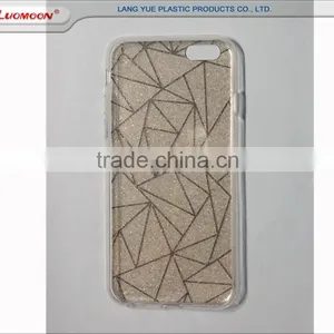 Soft Tpu Hard pc Two in One Double Side IMD Bling Glitter Phone Case Back Cover for Iphone 6s 6 Plus thumbnail-3