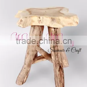 Unique Teak Wood and Root Stool Cafe and Bar Furniture thumbnail-1