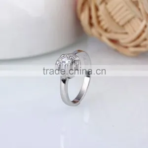 Classical 925 Sterling Silver Prong Setting Women Ring With Rhodium Plated thumbnail-3