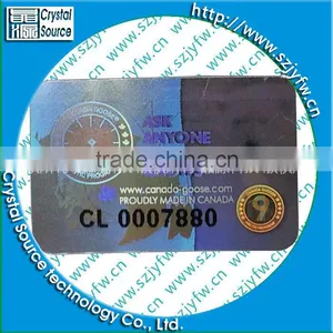 Sequence Number Hologram Labels Custom Made Sticker thumbnail-1