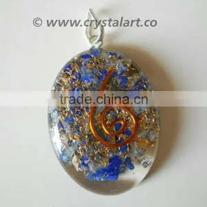 Lapis Lazuli Reiki Symbol Orgone Pendants thumbnail-1