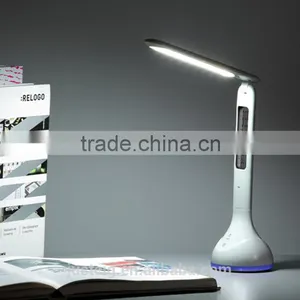 Factory LED Desk Table Lamp Rechargeable Portable Light Calendar Alarm Colck thumbnail-2