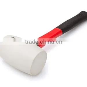 Plastic Mallet, Fiberglass Handle White Rubber Mallet, 16-Ounce thumbnail-5