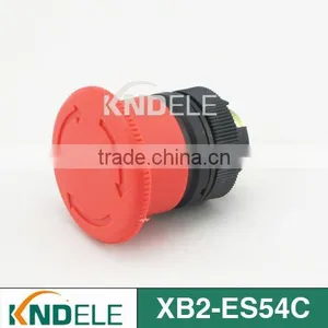 40mm Mushroom Emergency Stop Push Button Switch Clear Plastic Actuator Head Red XB2-ES54C thumbnail-1