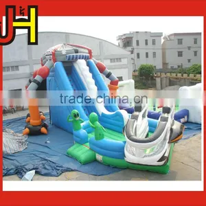 Hot Sale Popular Inflatable UFO Alien Invasion Large Inflatable Bouncy Slide thumbnail-1