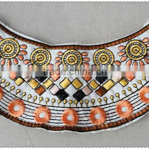 New Design Embroidered Necklace, Ethnic Colourful Embroidered Collar. Women's Garment Collar thumbnail-4