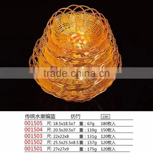 Plastic Elegant Rattan Wicker Basket thumbnail-3