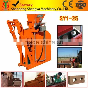 Hydraulic Cement Hollow Brick Making Machine SY1-25 Small Scale Brick Machine Suitable for Small Business Made in China thumbnail-1