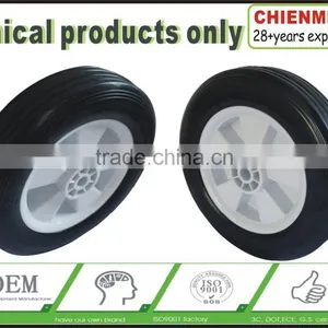 Plastic Rubber Wheel/Ruled Rubber Lawnmower Lawn Push Mower Wheel 3.5+ Inch Diameter thumbnail-1
