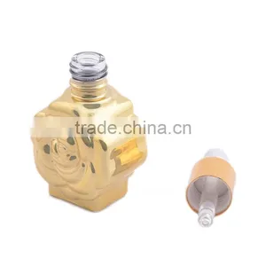 Wholesale Flower Shaped Glass Dropper Bottles, Samll Empty UV Gel Colored Glass Essential Oil Bottle thumbnail-4