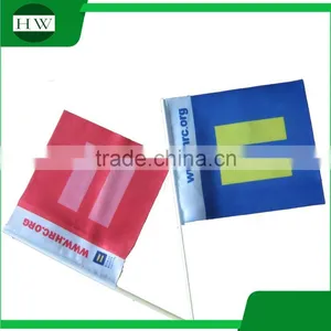 The Customized Design Mini Plastic Pole and Cloth Material Supportive Country Flag thumbnail-1