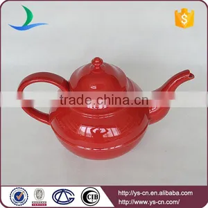 Simple Style Extra Red Ceramic Tea Pot For Home thumbnail-3