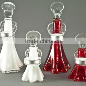 6.3''H Crystal Glass Angel Decorative Table Top Tea Light Candle Vases thumbnail-1