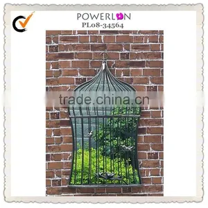 Antique Bird Cages Decorative Outdoor Mirror thumbnail-3
