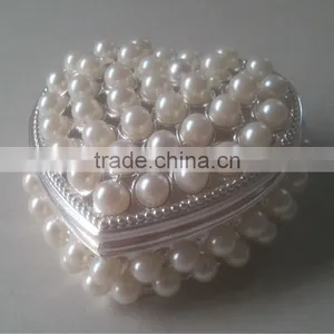 Delicate Pewter Trinket Box Beaded by Pearls thumbnail-4