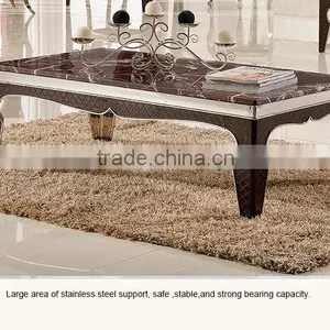 Modern Tempered Glass Coffee Table Stainless Steel Round Glass Dining Table thumbnail-3
