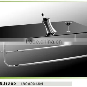 Modern Glass Coffee Table Metal Coffee Table With Glass thumbnail-1