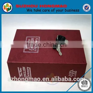 Dictionary Secret Book Hidden Safe With Key Lock Book Safe In Red thumbnail-3