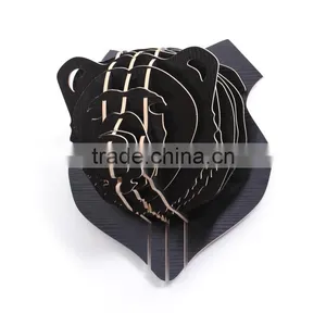 Wall Hanging Wood Crafts Bear Head Decoration thumbnail-5