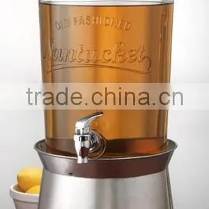 8L Hot-sell Glass Beverage Jar With Ice Bucket thumbnail-1