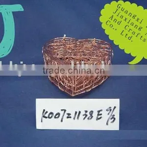 Cuprous Steel Wire Heart Shaped Business Storage Gift Box thumbnail-1