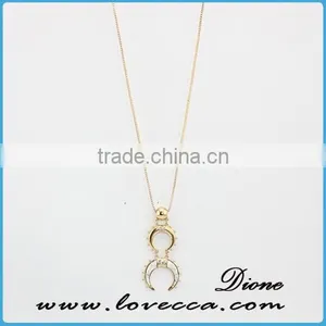 Fashion Jewelry White Stone Necklace Chain Turquoise Necklace thumbnail-3