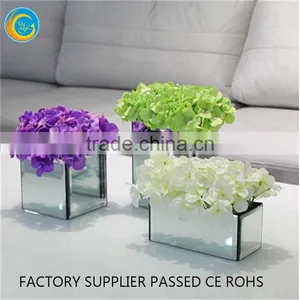 Square Bulk Glass Vases Wholesale Candle Warmers for Homedecoration thumbnail-6