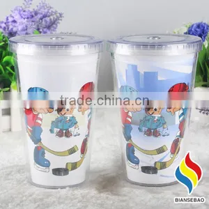 16oz Double Wall Plastic Color Changing Mug Hot Cold thumbnail-5
