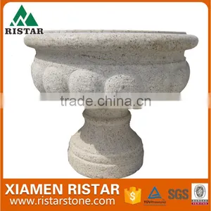 Yellow Granite Stone Garden Planter Pot thumbnail-1