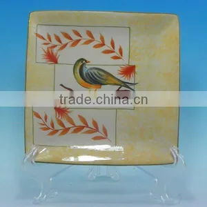 Hot Sale USA Square Colorful Ceramic Plate for Dessert thumbnail-1