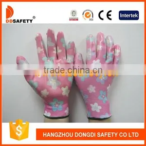 DDSAFETY 13 Gauge Nylon Nitrile Coting Rostaing Garden Glove thumbnail-1