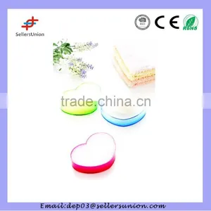 Plastic Soap Holder Heart Soap Box With Aerobic Spongy Pad for Bathroom thumbnail-1