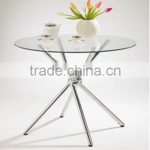 Modern Design Stainless Steel Glass Dining Table thumbnail-3