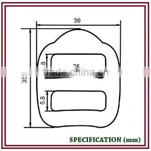 A2786 Aluminum Safety 15kN Stamped Adjuster Buckle thumbnail-6