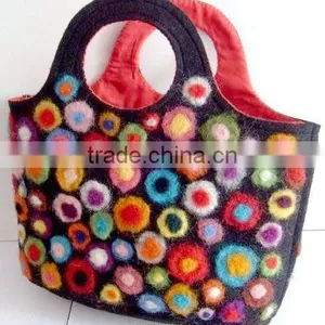 Best Selling Eco-friendly Handmade Decorated Felt Hand-bag thumbnail-1