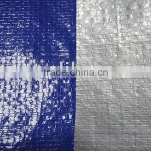 Factory Price Tarpaulin Cover, Blue Silver Woven Fabric thumbnail-1
