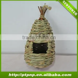 Hanging Natural Handmade Eco-friendly Grass Wild Bird Nest thumbnail-1