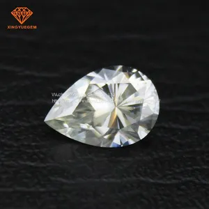 Pear Pefect Cut Imitation Diamond 6.5*8mm 2 Carat Clear White Moissanite Lab Grown thumbnail-1