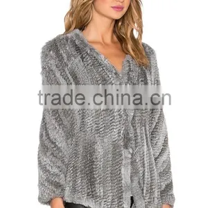 Winter High Quality Custom Rabbit Fur Coats Girls OEM Service thumbnail-3