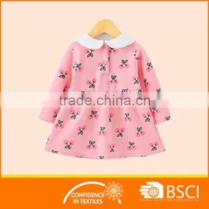 New Style Cartoon Printed Pink Baby Girl Dress thumbnail-2