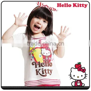 Kids Girls t Shirts Brand New Summer Short Sleeve Hello Kitty t Shirts Wholesale Cheaper thumbnail-1