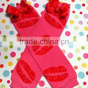 Factory Wholesale Baby Products Red Knit Baby Leg Warmers With Bow Easter Baby Products thumbnail-1