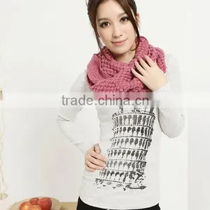 Women's Knit Neck Cowl Wrap Warmers Scarf Flexible Scarf 3455 thumbnail-6