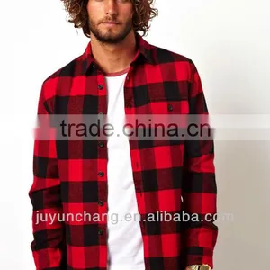 2014 Latest Yarn Dyed Cotton Plaid Flannel Shirt thumbnail-1