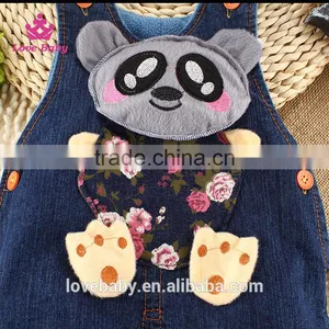 Baby Boy Cutting Bear Winter Sling Denim Trousers Korean Fashion Design Pants Fit 1-2-3T Kids thumbnail-2
