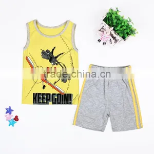 S15538A 2017 Summer Short Cotton Sleepwear Set Baby Boys Pajamas thumbnail-2