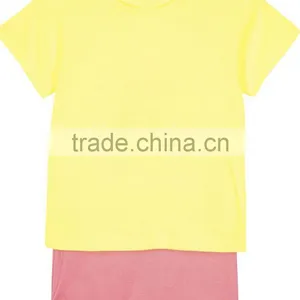 2017 Summer Season Custom Made Design for Kids Clothing T Shirt and Shorts Set thumbnail-5