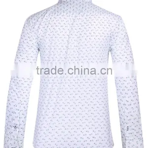 New Design Men's Long Sleeve Slim Fit Shirt With Contrast Collar and Cuff thumbnail-4