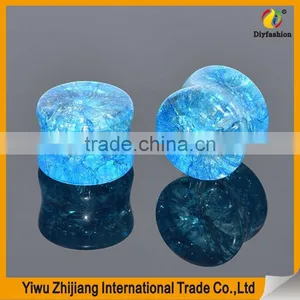 Organic Shattered Quartz Stone Sparkling Glitter Tunnels Gauges Ear Plugs Expander thumbnail-4