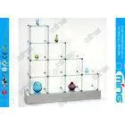 Cube 4 Step Glass Display Cabinets for Shopping Mall , SGS Approvals thumbnail-1